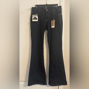 Classic Black Stretch Flare Low Rise Jeans